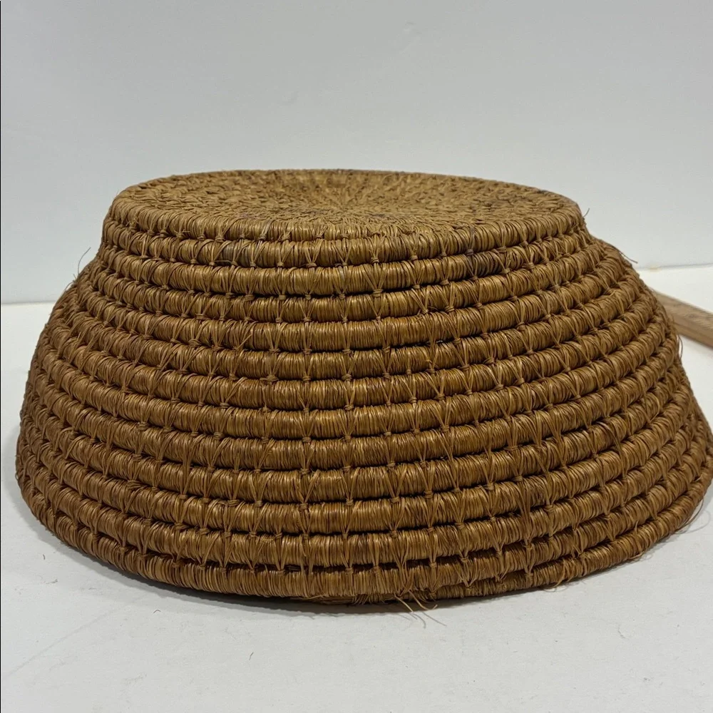 Handwoven Brown Basket W/ a Bendy Flowy Feel Very Sturdy Bread Basket  Holiday
